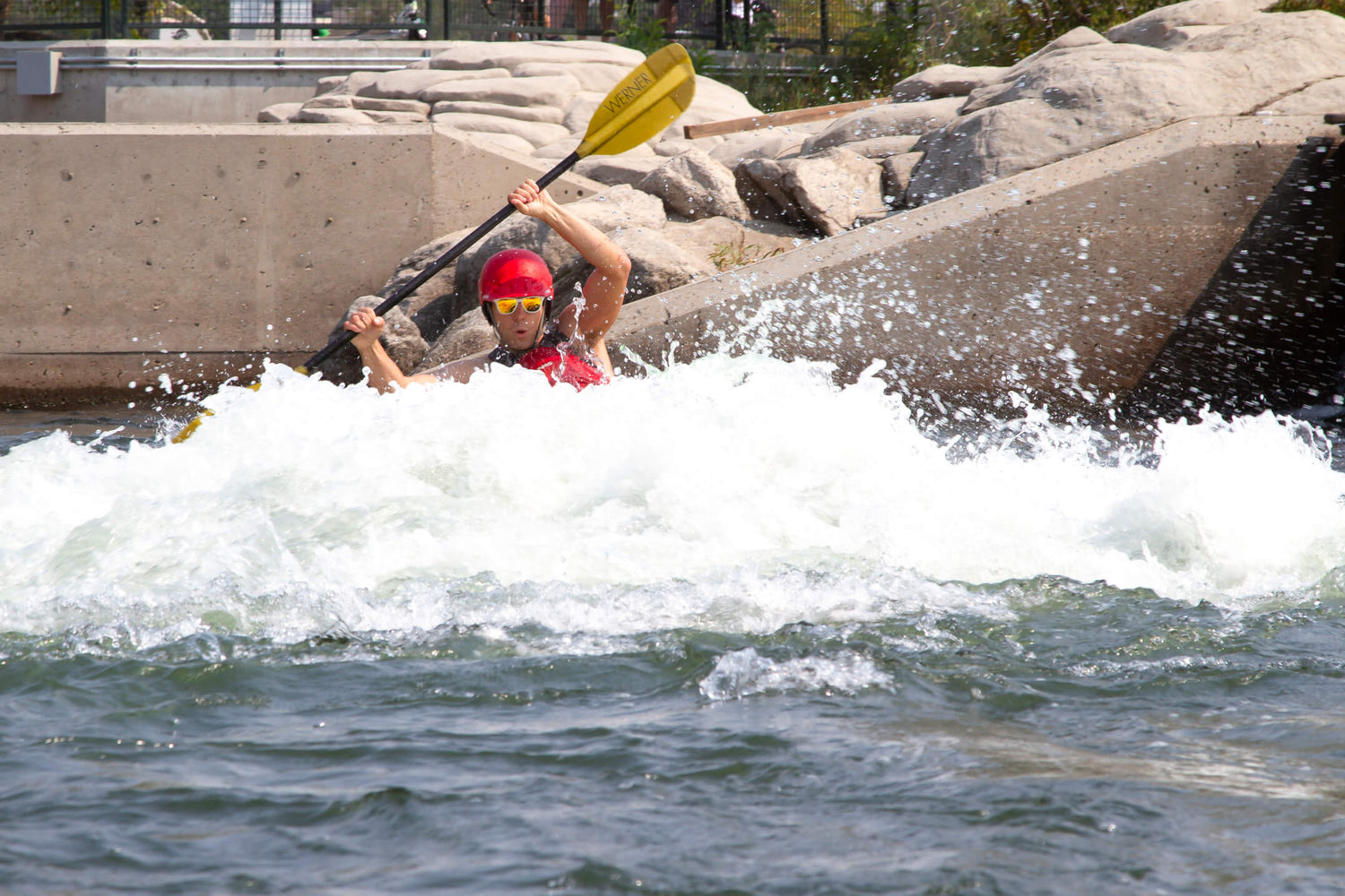 kayaker in white water park